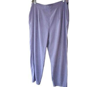 Vintage Women's Mims Cole Lavender Purple High Waist Micro Suede Pants 1X